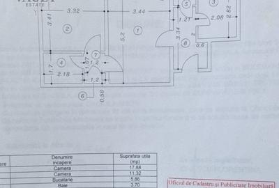 APARTAMENT 2 CAMERE 58 MP - COMPLET RENOVAT - BALCON 11 MP - DOMENII - 12