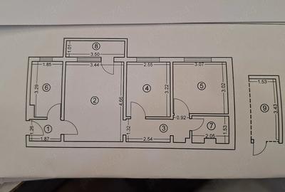 Apartament cu 3 camere semidecomandat în Tomis Nord