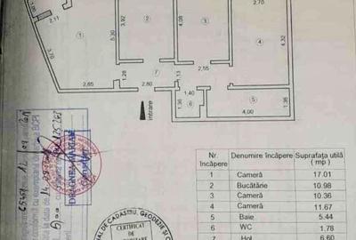 Apartament cu 3 camere decomandat în Central