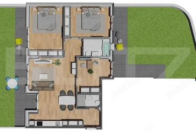 Apartament 4 camere, 2 terase ( 59, 44 mp. ) | Zona Vivo - 1