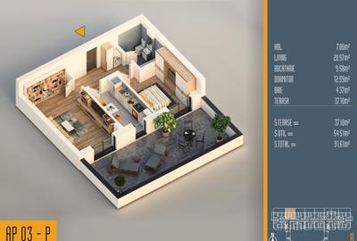 Neofort 84 - STUDIO, incalzire pardoseala,ideal  investitie, bloc nou Titan - 20