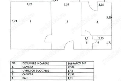 Apartament cu 2 camere decomandat, mobilat în Unirii - 2