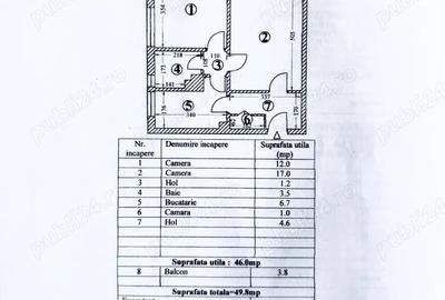 Apartament cu 2 camere decomandat în Central