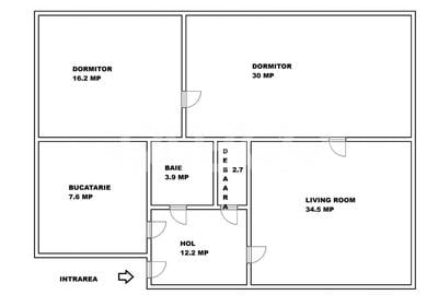 Apartament spatios de vanzare cu 3 camere la etajul 1 in Orasul de Jos - 3
