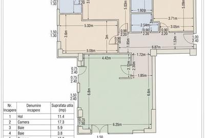 Apartament cu 4 camere, mobilat în Central - 13
