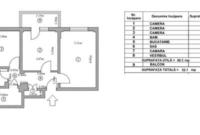 Apartament 3 camere -Piata Progresul -Soseaua Giurgiului -sector 4 - 3