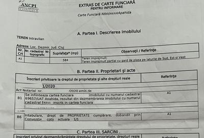Teren de 584 mp, în Apahida