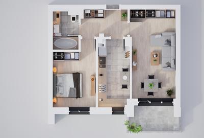 Apartament 2 camere, cartier privat cu zone verzi si parc propriu - 4