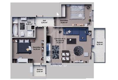 Apartament rezidențial NOU 2 camere - 6