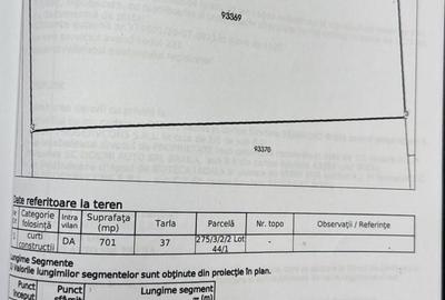 Teren Construcții intravilan de 701 mp, în Exterior Nord - 2