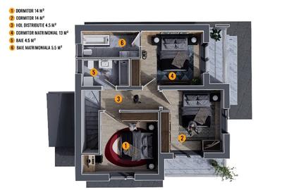 Casa 4 camere SmartEnergy complex centru Chiajna - 14