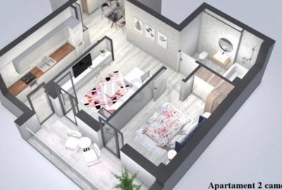 Apartament cu 2 camere semidecomandat, mobilat în Unirii - 11