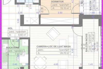 Apartament 2 camere decomandat, 70,65mp, 1 Mai, zona Parc Nicolae Romanescu. - 1