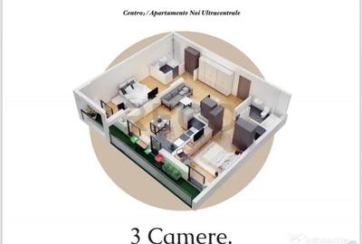 Apartament cu 2 camere semidecomandat în Central - 7