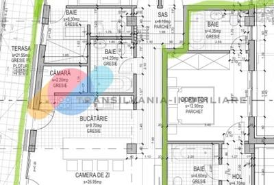 Apartament 3 camere, 93 mp, semifinisat – Someseni - 1