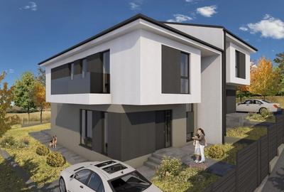 Duplex pe 3 niveluri, 4 camere, predare semifinisat, 183 mp, 300 teren, Chinteni - 1