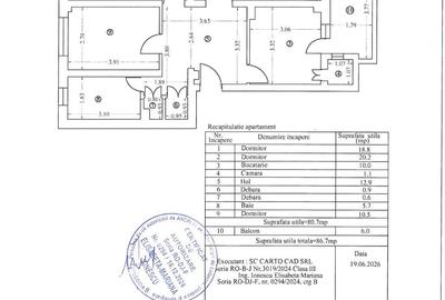 Apartament cu 3 camere decomandat în Brazda lui Novac
