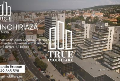 De închiriat ap. ULTRA-CENTRAL 38m? + terasă 60m?, Tg. Mureș!