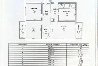 Apartament cu 4 camere decomandat în Steaua