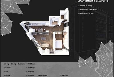 Apartament cu 2 camere decomandat în Tomis Plus - 6