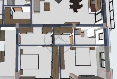 Apartament cu 3 camere în Cetății