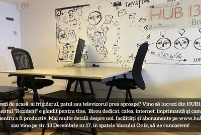 Hub1317-coworking space: Inchiriere Birouri / Sala de intalniri / Sediu social