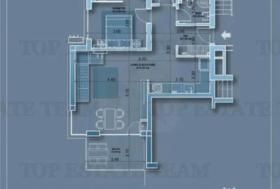 Apartament cu 3 camere decomandat în Moșilor