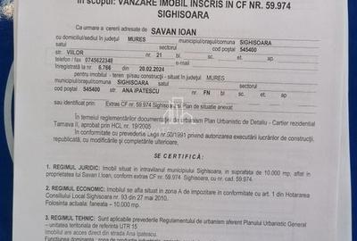 Teren de vanzare intravilan, 10 000 Mp , Sighisoara - 10