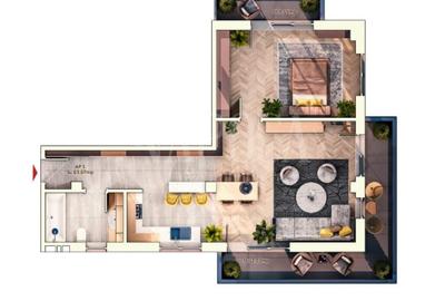 Apartament cu 2 camere semidecomandat în Mărăști - 3