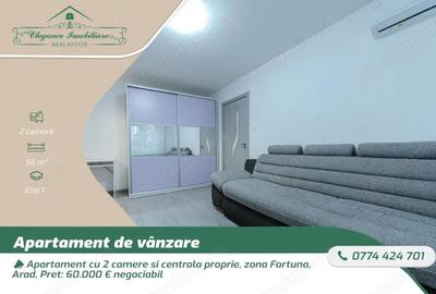 Apartament cu 2 camere ?i centrala proprie, zona Fortuna, Arad - 1