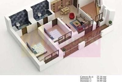 Apartament cu 3 camere decomandat, mobilat în Mihai Bravu