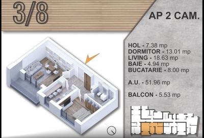 Apartament cu 2 camere în Unirii - 5