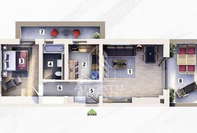 2 camere, bucatarie inchisa, parcare inclusa, lift, Mehala - 12