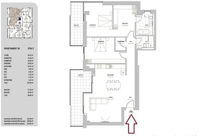 Apartament cu 3 camere semidecomandat în Iancu Nicolae - 3