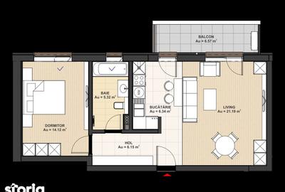 Apartament cu 2 camere în Vest - 2
