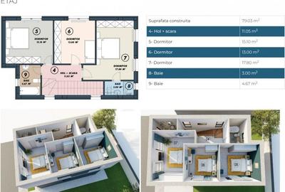 Casa 4 camere | 120mp | Tunari | 0 comision | complex rezidential inchis - 6