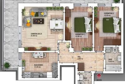 Apartament cu 3 camere decomandat în Nicolae Grigorescu
