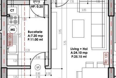Garsonieră decomandată în Popești-Leordeni