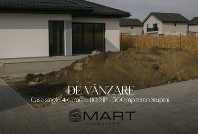 Casa single 4 camere, 110 MP + 500mp teren Stupini - 1