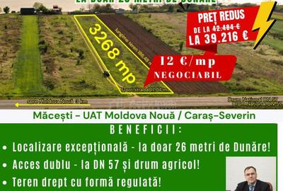 Macesti jud. CS - Teren extravilan de - la doar 26 metri de - 2