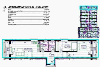 Apartament cu 3 camere decomandat în Popoveni - 2