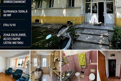Apartament cu 3 camere semidecomandat în Obor
