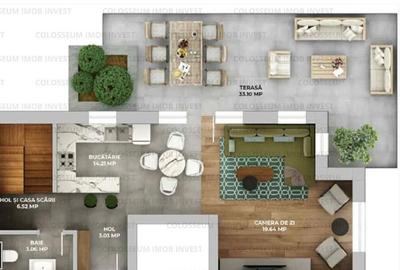 Penthouse 3 camere si 2 bai- Avantgarden faza V