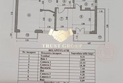 Apartament cu 4 camere decomandat, mobilat în Drumul Taberei - 14