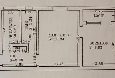 Apartament cu 2 camere nedecomandat în Zimbru - 2