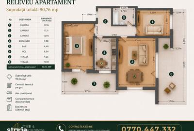Apartament cu 3 camere în Central - 6