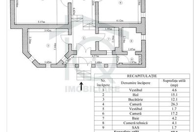 Casă cu 4 camere în Central - 5
