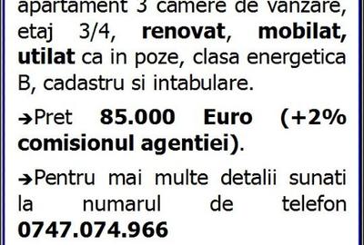 Apartament cu 3 camere semidecomandat în Tomis Nord - 6