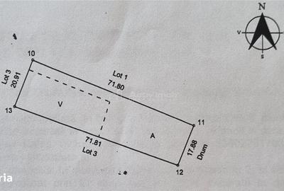 Teren de 1392 mp, în Vânători - 1
