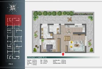 2 Camere cu Terasa l 2 Bai l Apartament Finalizat | Metrou 8 Minute - 3